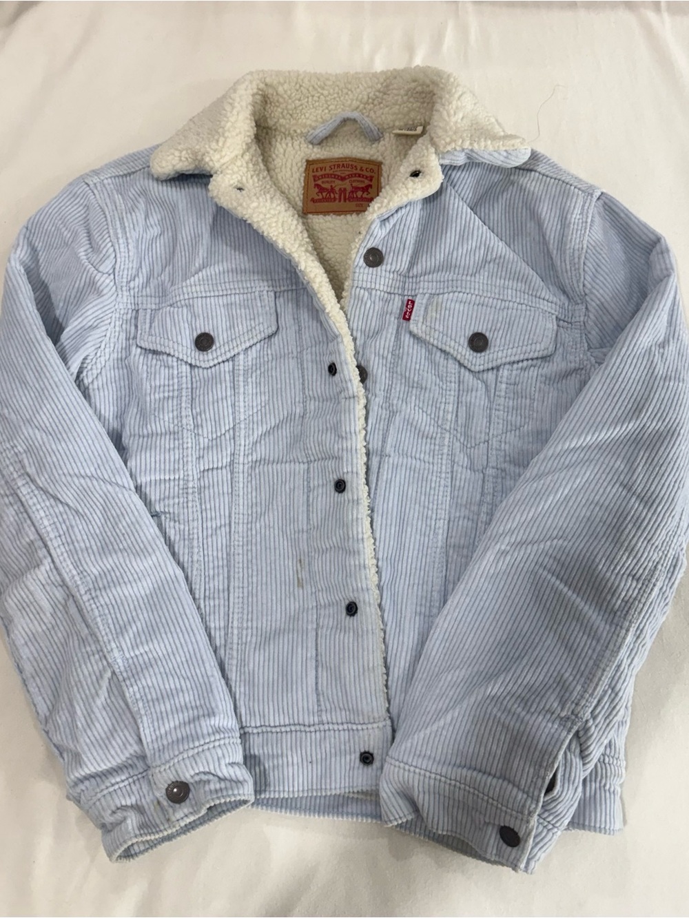 Levi's Light Blue Corduroy Sherpa Jacket